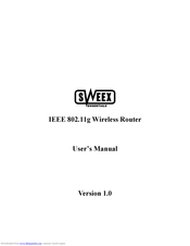 SWEEX IEEE 802.11g User Manual