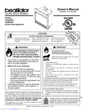 Heatilator CB4842IR Owner's Manual