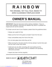 Hearth Craft Rainbow Owner's Manual