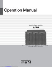 Inter-m A-500 Operation Manual