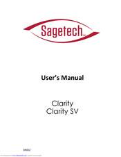 Sagetech Clarity SV User Manual
