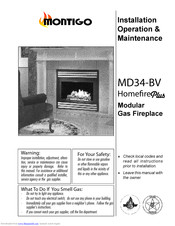 Montigo MD34-BV-I Homefire Plus Installation & Operation Manual