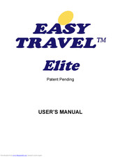 Planet Mobility Easy Travel Elite ET1E Owner's Manual