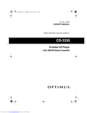 Optimus CD-3330 Owner's Manual