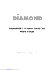 Diamond External USB 7.1 Channel Sound Card User Manual