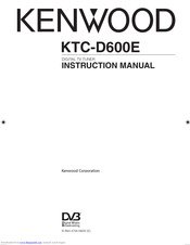 Kenwood KTC-D600E Instruction Manual