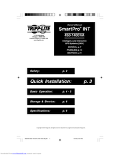 Tripp Lite Smart INT 700 Owner's Manual