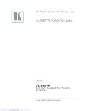 Kramer VS-88DTP User Manual