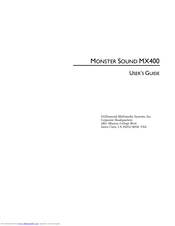 Monster MX400 User Manual