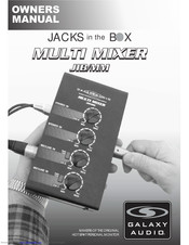 Galaxy Audio JIB/MM Owner's Manual