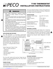 Peco T190 Installation Instructions Manual