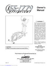 Stamina 55-1779 ELLIPTICAL Owner's Manual