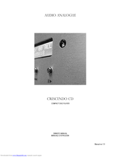 Audio Analogue Crescendo CD Owner's Manual