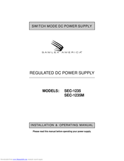 Samlexpower SEC-1235M Installation & Operating Manual