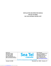 Sea Tel DAC-2202 Installation And Operation Manual