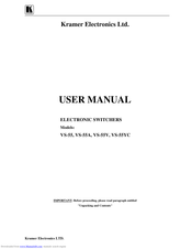 Kramer VS-55YC User Manual