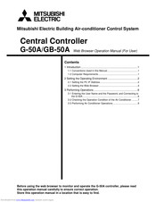 Mitsubishi Electric Central Controller Gb 50a Manuals Manualslib