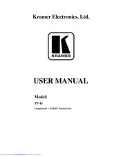 Kramer TP-43 User Manual