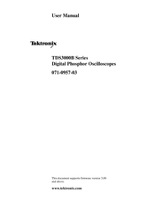 Tektronix TDS3012B User Manual