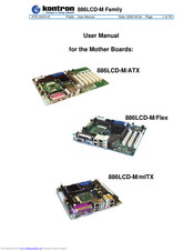Kontron 86LCD-M/ATX User Manual