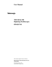Tektronix TDS 540 User Manual