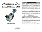 American DJ Electra LED DMX User Instructions