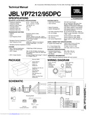 JBL VP95DPC Technical Manual