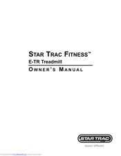 STAR TRAC FITNESS E-TR Owner's Manual