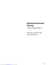 AETHRA THE VOICE PLUS Installation And User Manual