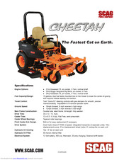 Scag Power Equipment CHEETAH Specifications