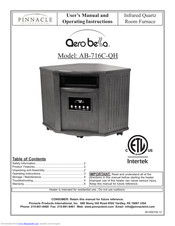 Pinnacle Aero Bella AB-716C-QH User's Manual And Operating Instructions