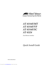Allied Telesis AT-8316F/SC Quick Install Manual