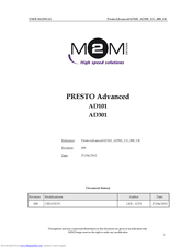 M2M PrestoAdvanced AD301 User Manual
