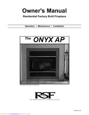 RSF Woodburning Fireplaces ONYX AP Owner's Manual