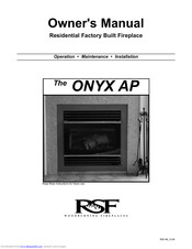Rsf Woodburning Fireplaces ONYX AP Owner's Manual