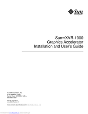 Sun Microsystems XVR-1000 Installation And User Manual