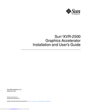 Sun Microsystems XVR-2500 Installation And User Manual