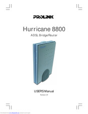 Prolink Hurricane 8800 User Manual