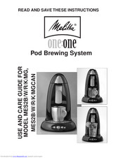 Melitta One:One MES2MGCAN Use And Care Manual
