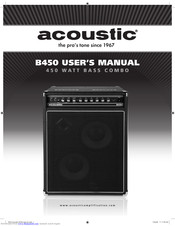 Acoustic B450 User Manual