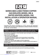 RBI HW 1370 Installation & Operation Manual