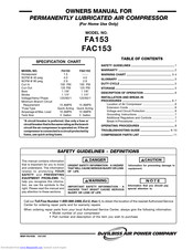 Devilbiss FA153 Owner's Manual