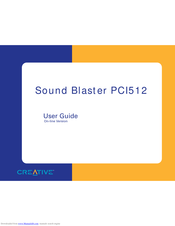 Creative PCI512 User Manual
