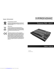 Pronomic PMX-1804FX User Manual
