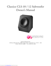 Anthony Gallo Acoustics Classico CLS-10 Owner's Manual