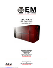 EM Acoustics Quake MSE-118 User Manual