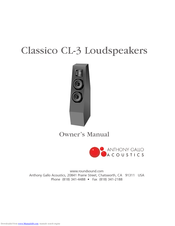 Anthony Gallo Acoustics Classico CL-3 Owner's Manual