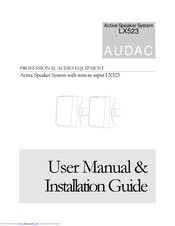 AUDAC LX523 User Manual & Installation Manual