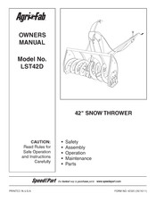 Agri-Fab LST42D Owner's Manual