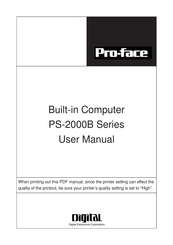 Pro-face PS-2000B Series User Manual